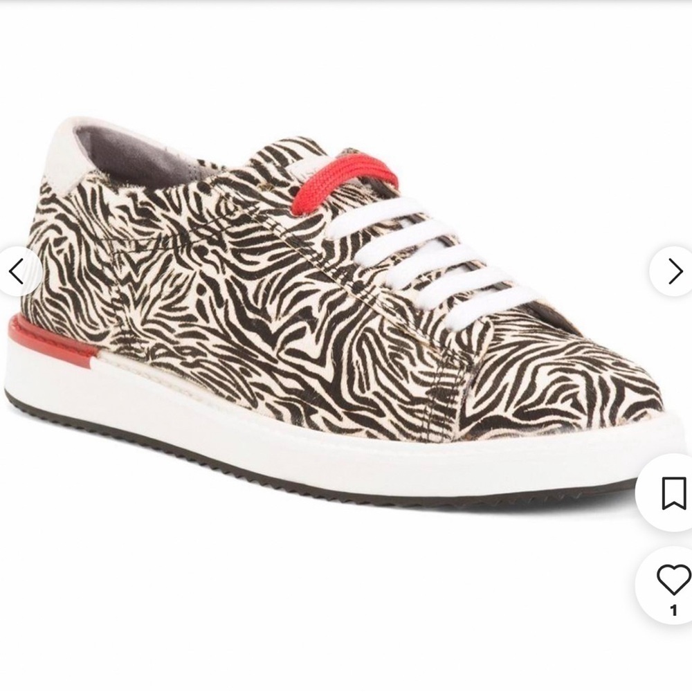 Hush puppy bounce plus animal printed hair, calf design sneakers size 9 NEW